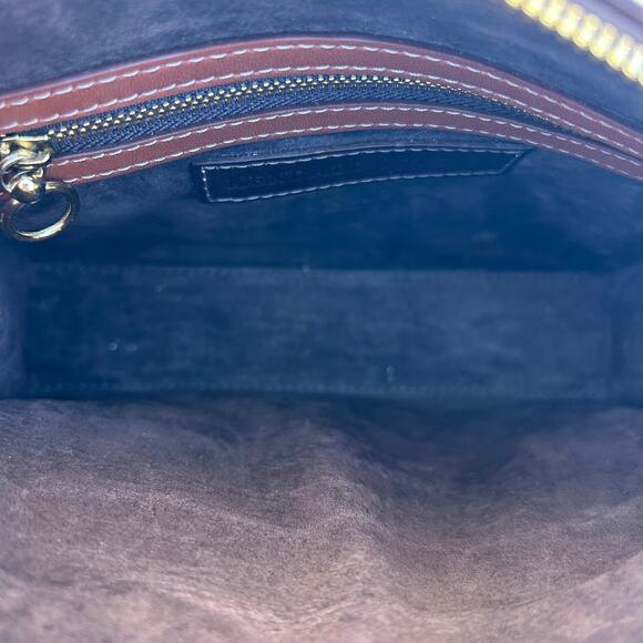 Kendall Conrad Crossbody Purse Camel Suede Quiet Luxury Minimalist Bag Tan - Picture 10 of 10